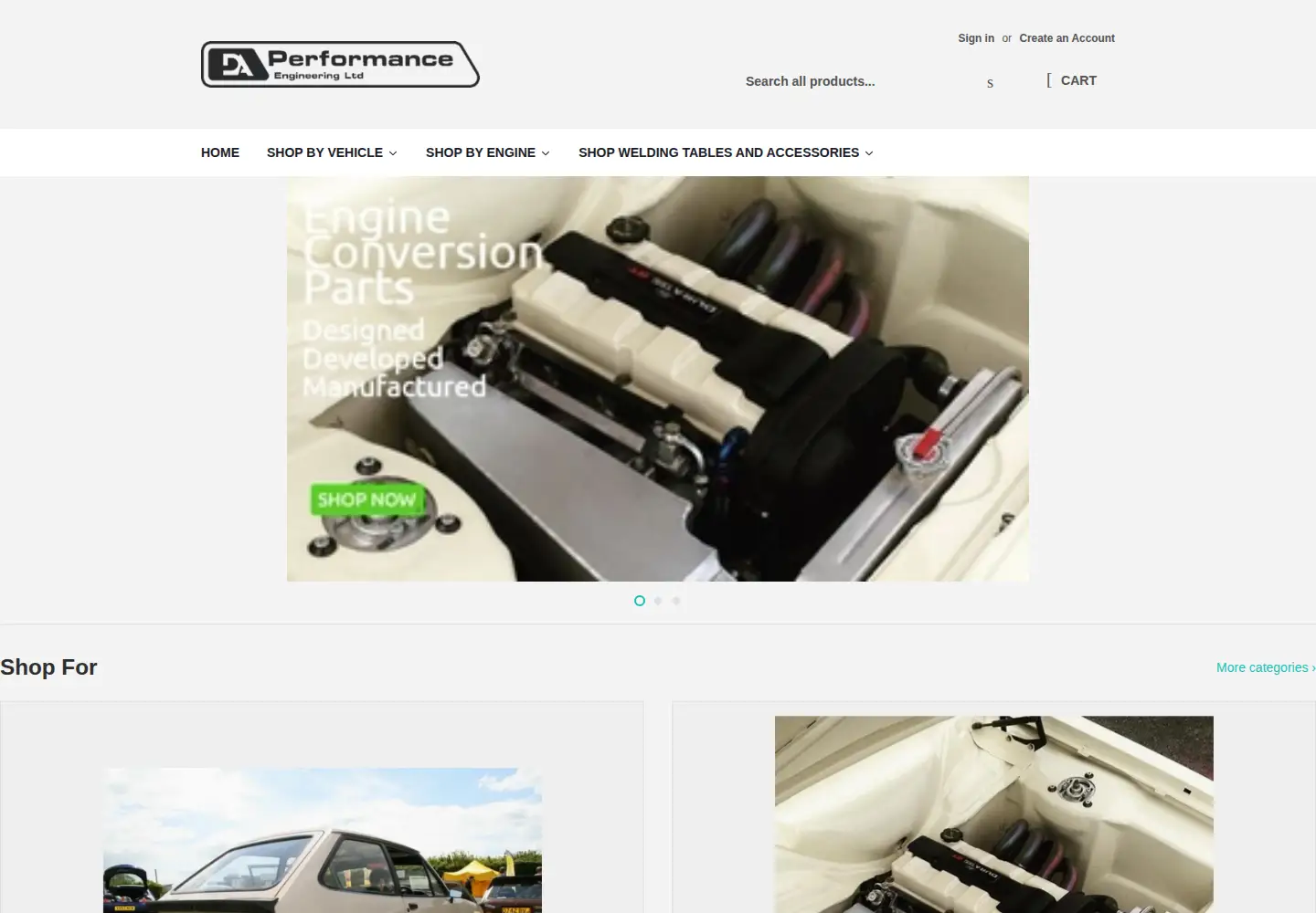 Screenshot of daperformanceengineering.co.uk