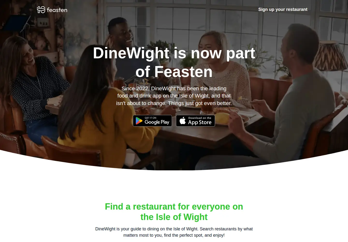 Screenshot of dinewight.co.uk