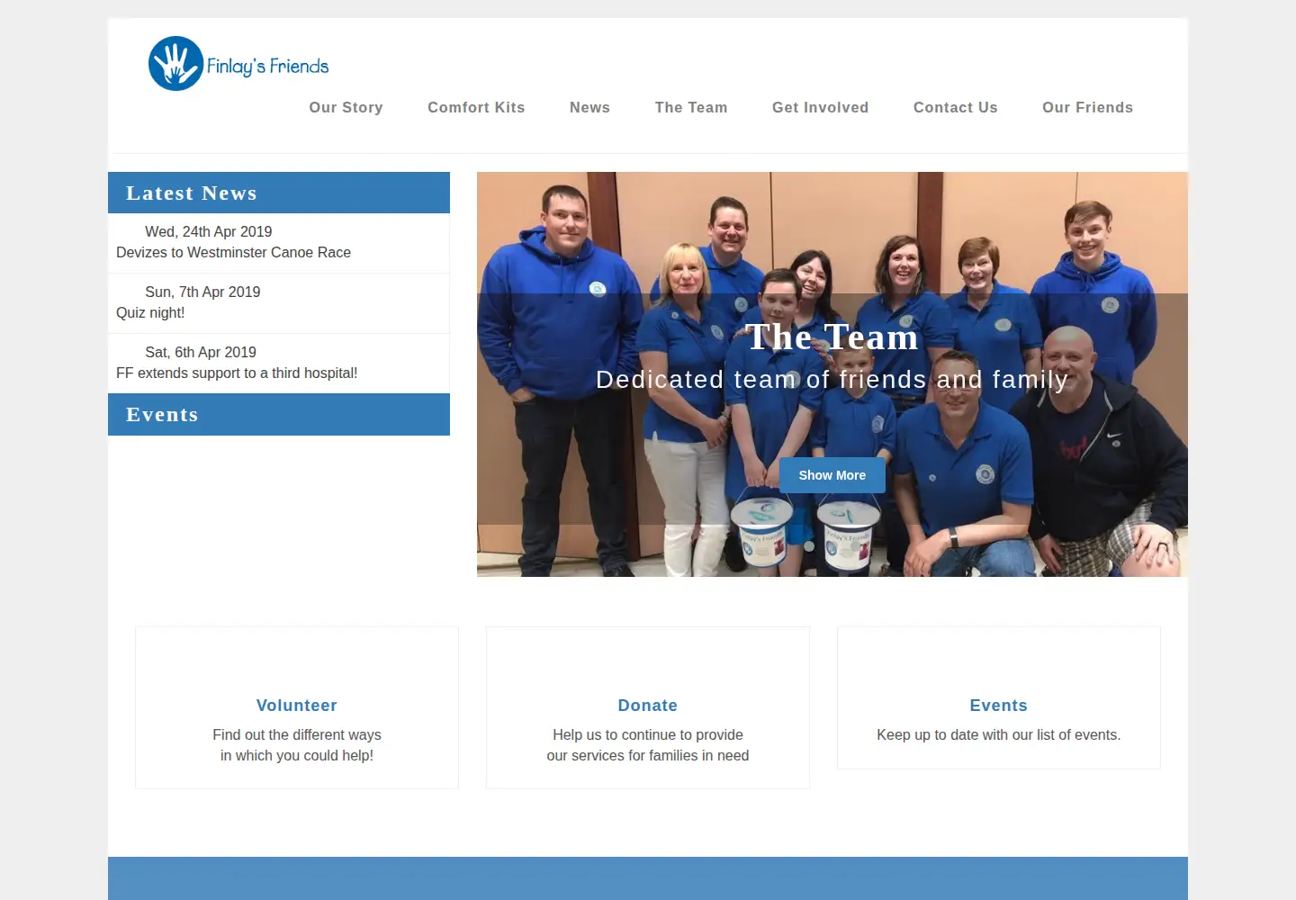 Screenshot of finlaysfriends.co.uk