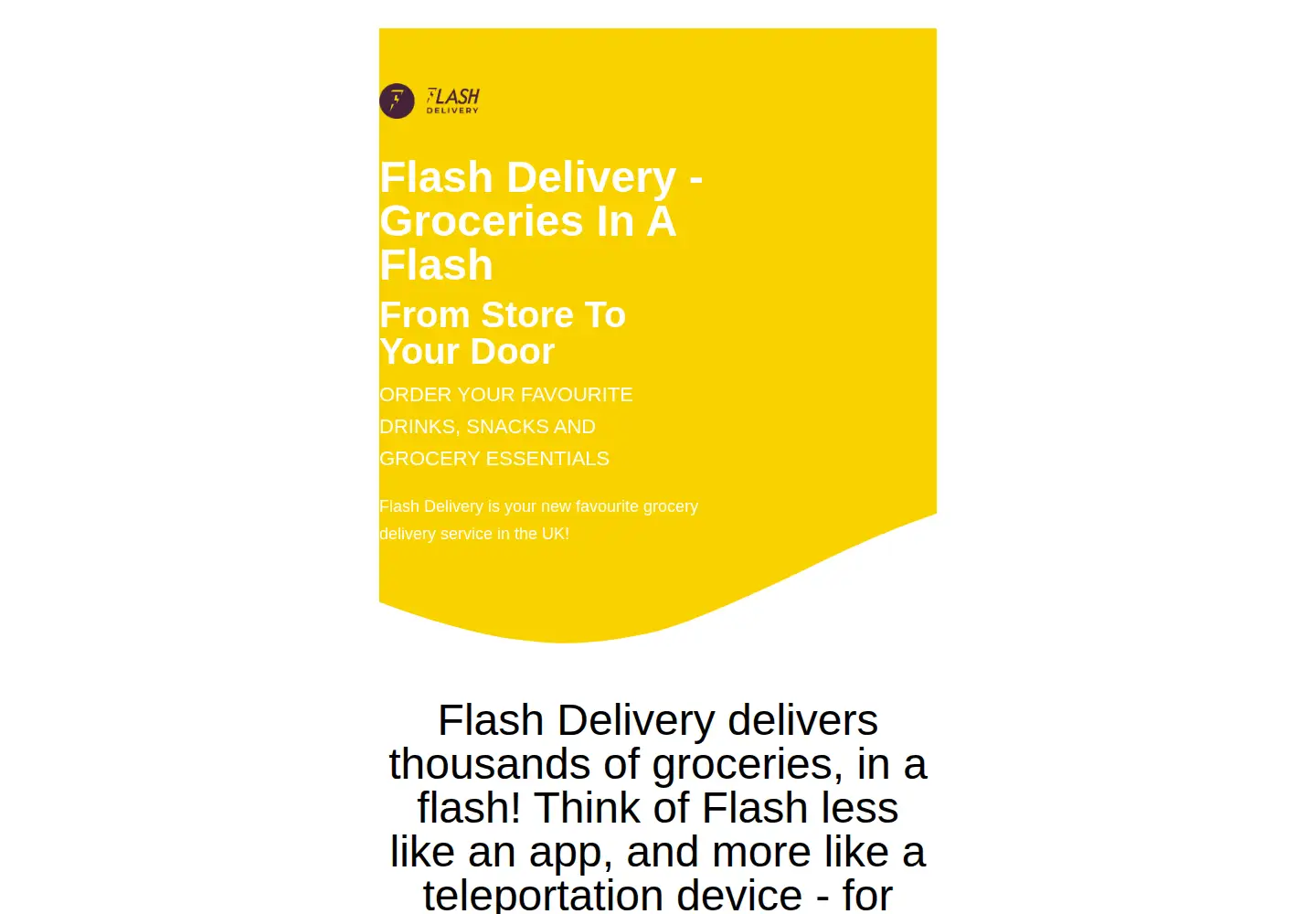 Screenshot of flashdelivery.co.uk