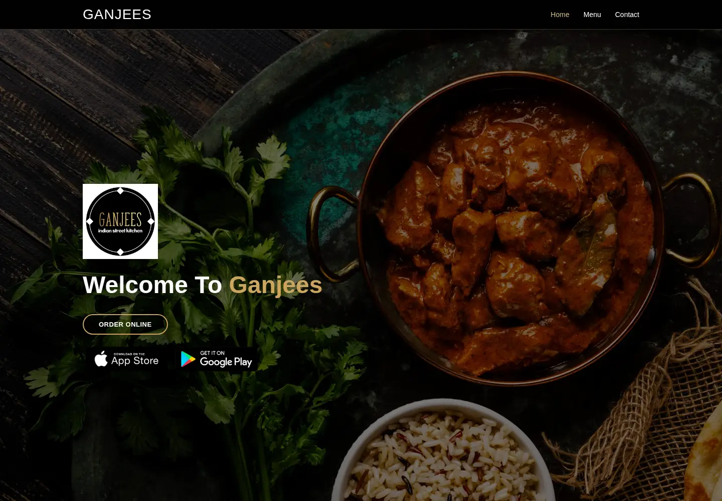 Screenshot of ganjeesindianhyde.co.uk