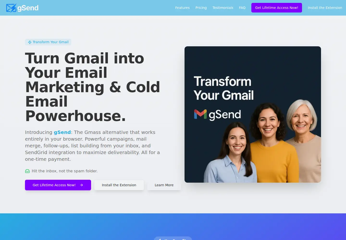 Captured homepage of gsend-extension.co.uk in the current scan