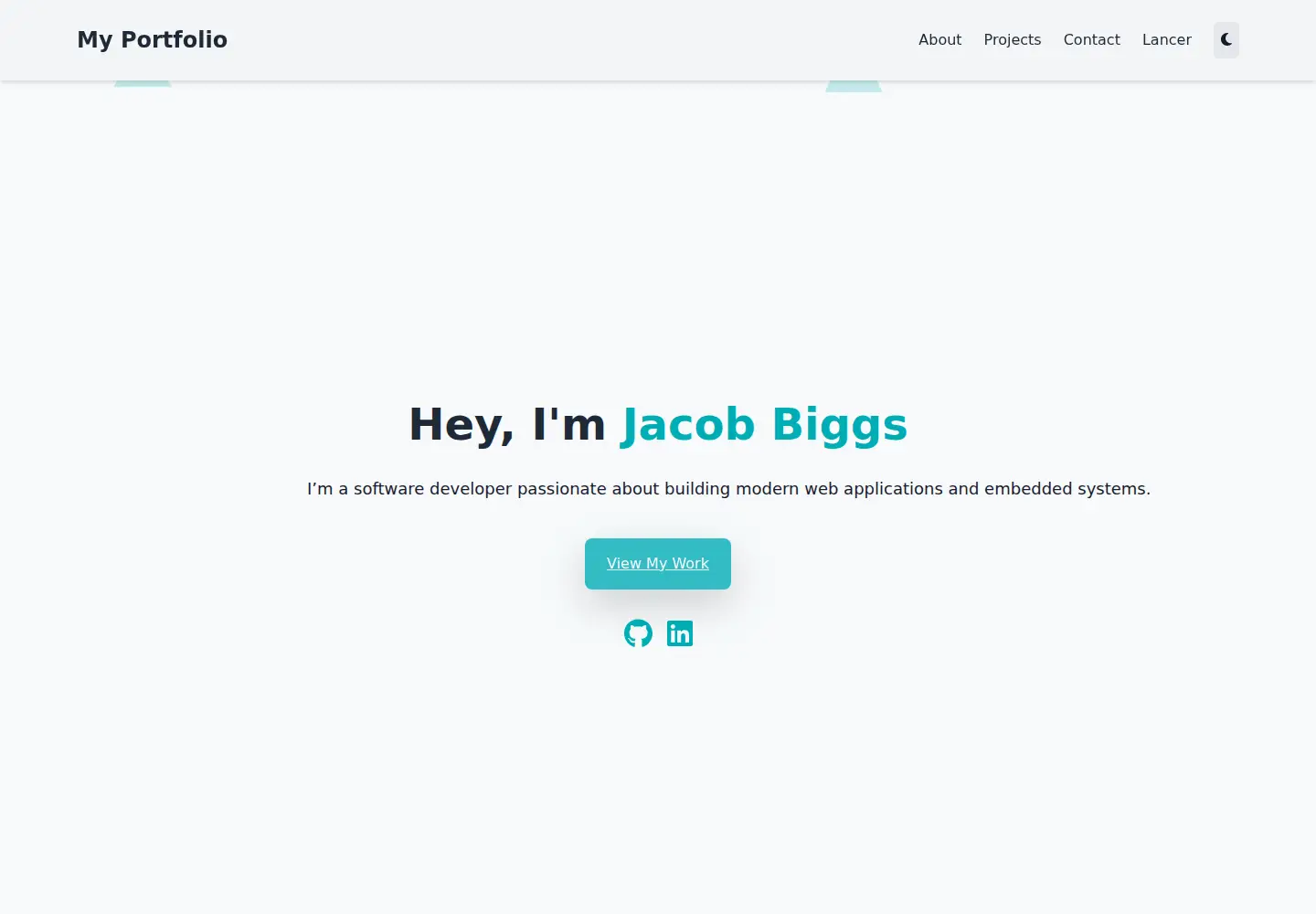 Screenshot of jacobbiggs.co.uk