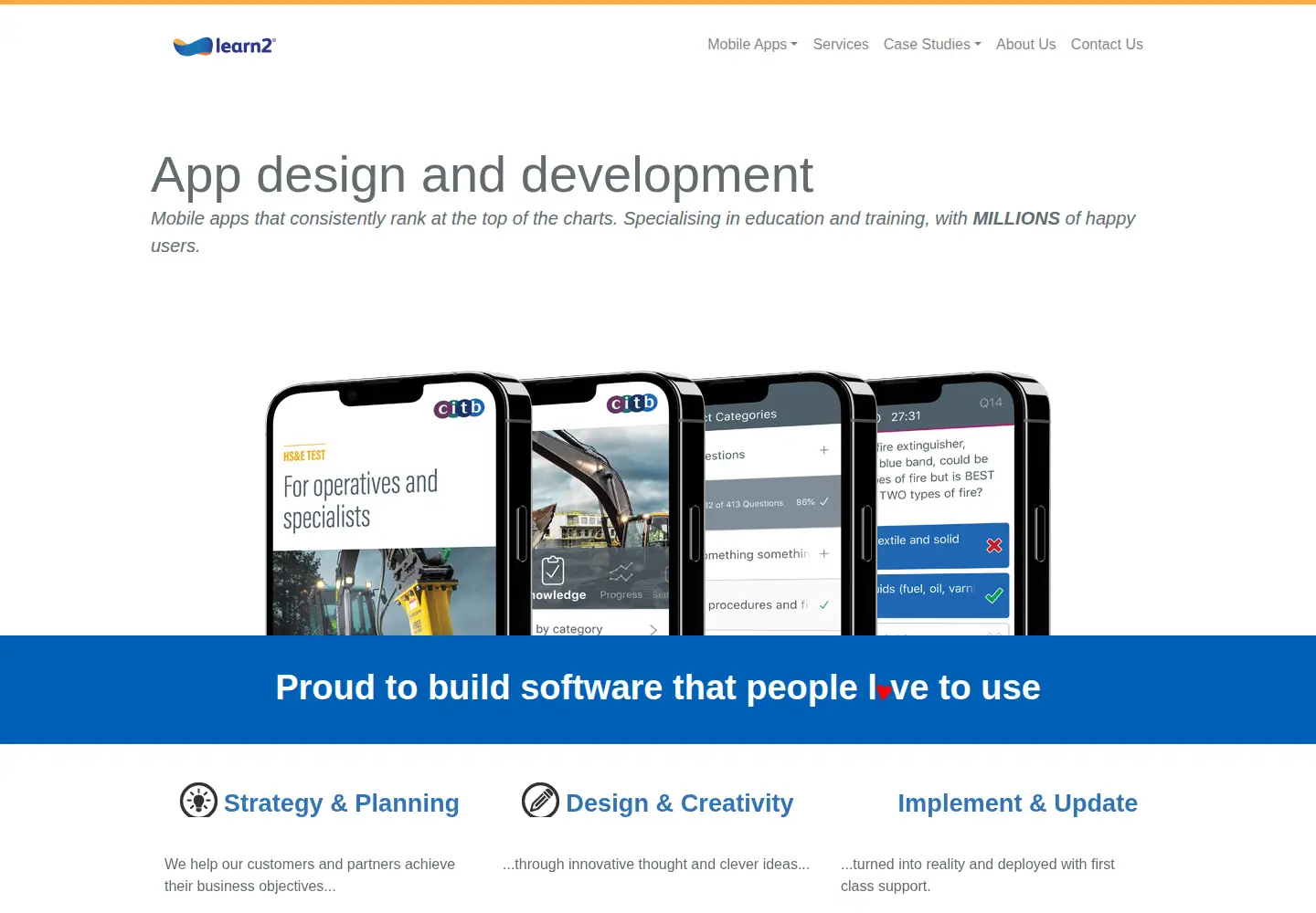 Screenshot of learn2app.co.uk