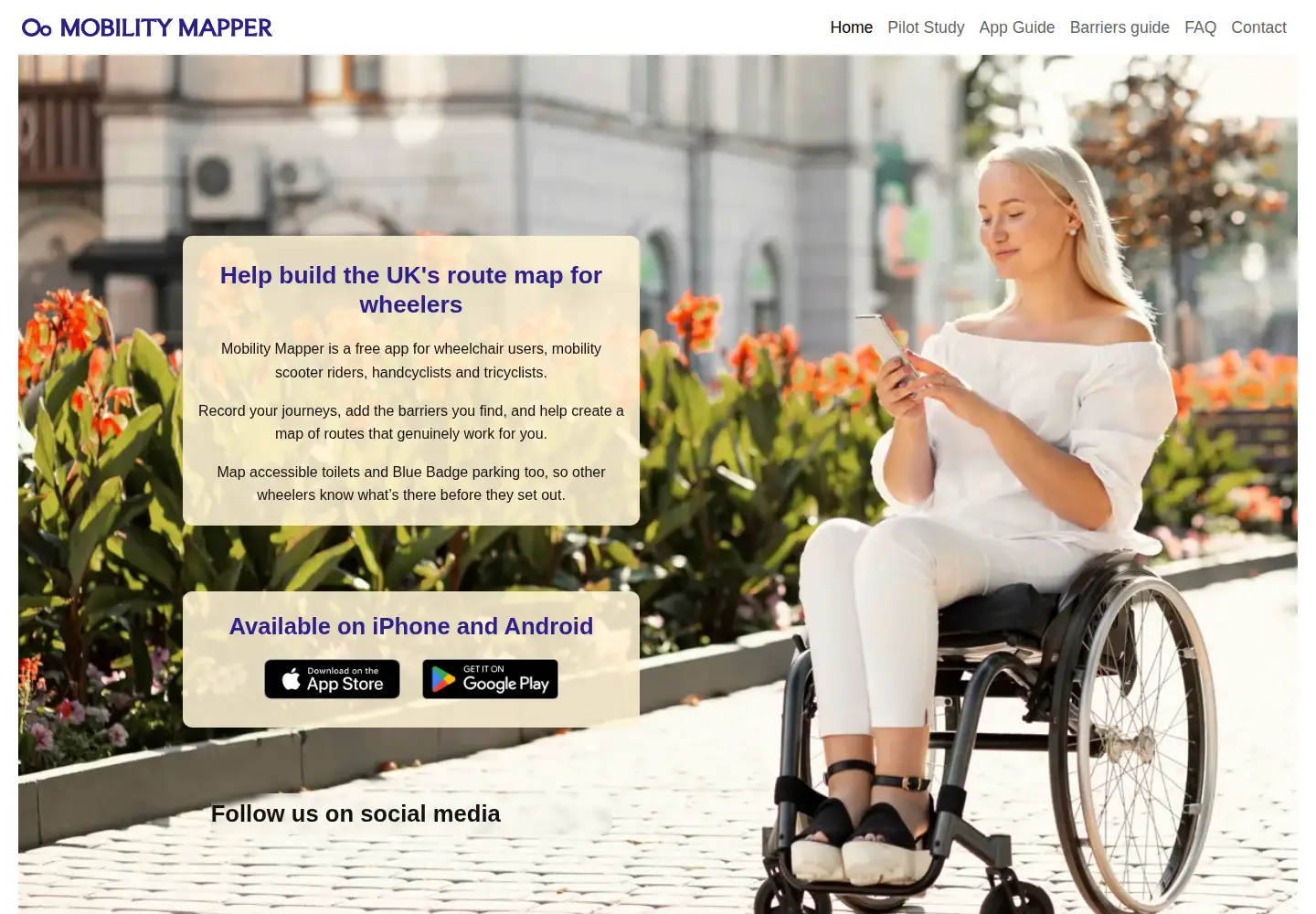 Screenshot of mobilitymapper.co.uk