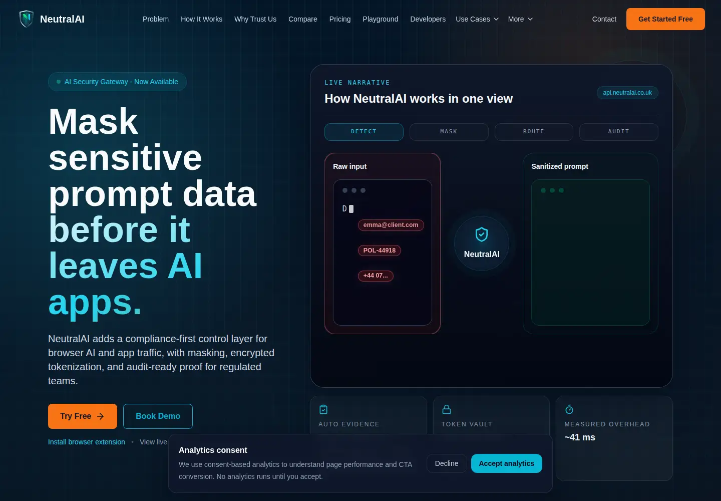 Screenshot of neutralai.co.uk