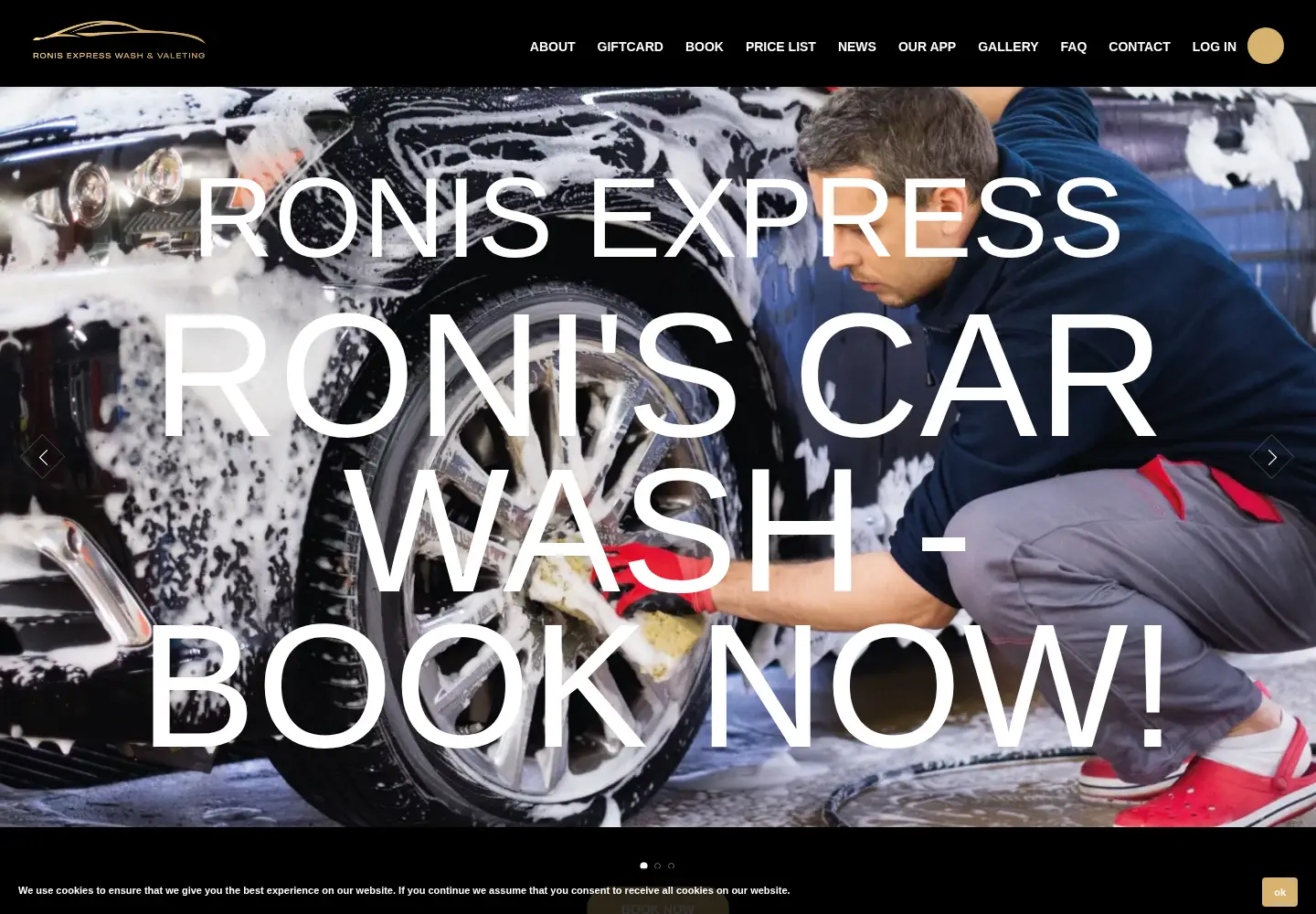 Captured homepage of roniexpresswash.co.uk in the current scan