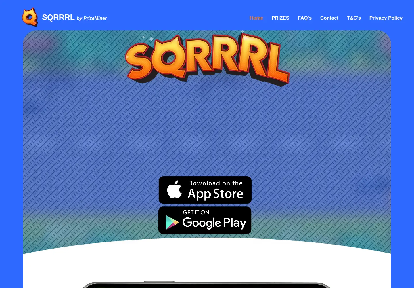 Screenshot of sqrrrl.co.uk