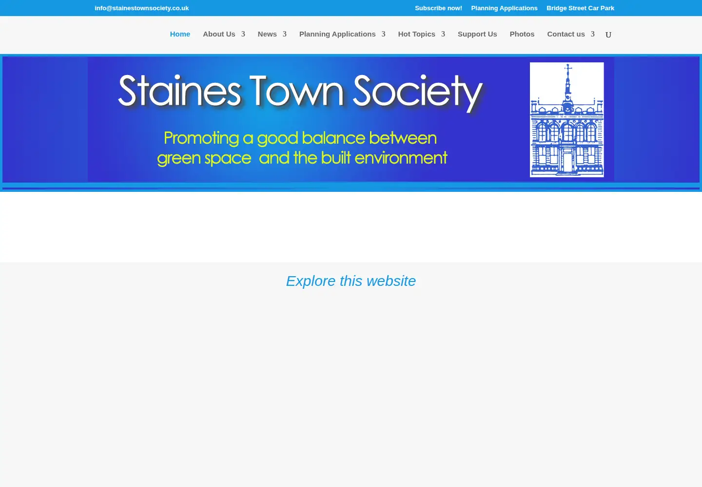 Screenshot of stainestownsociety.co.uk