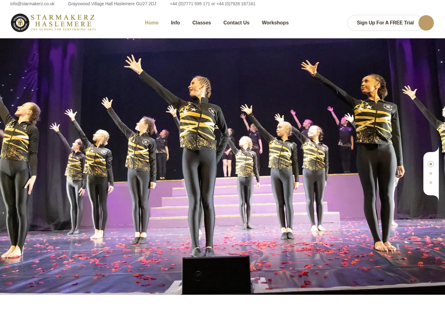 Screenshot of starmakerz-haslemere.co.uk