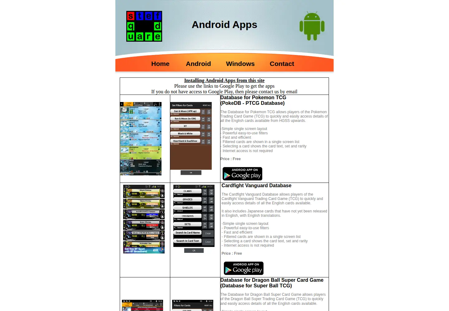 Screenshot of stefsquared.co.uk