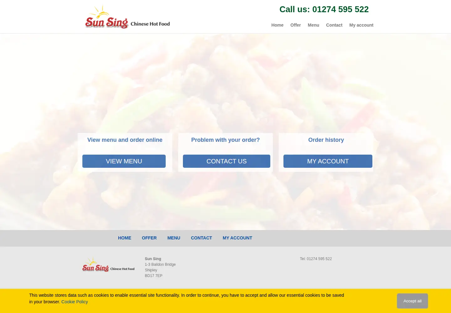 Screenshot of sunsingshipley.co.uk