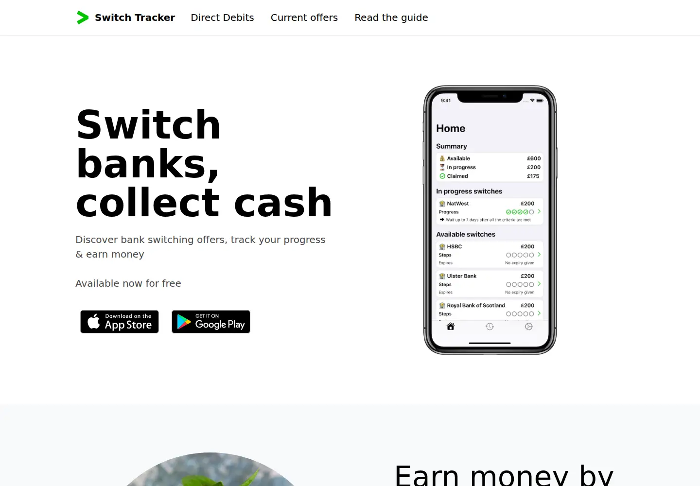 Captured homepage of switchtracker.co.uk in the current scan