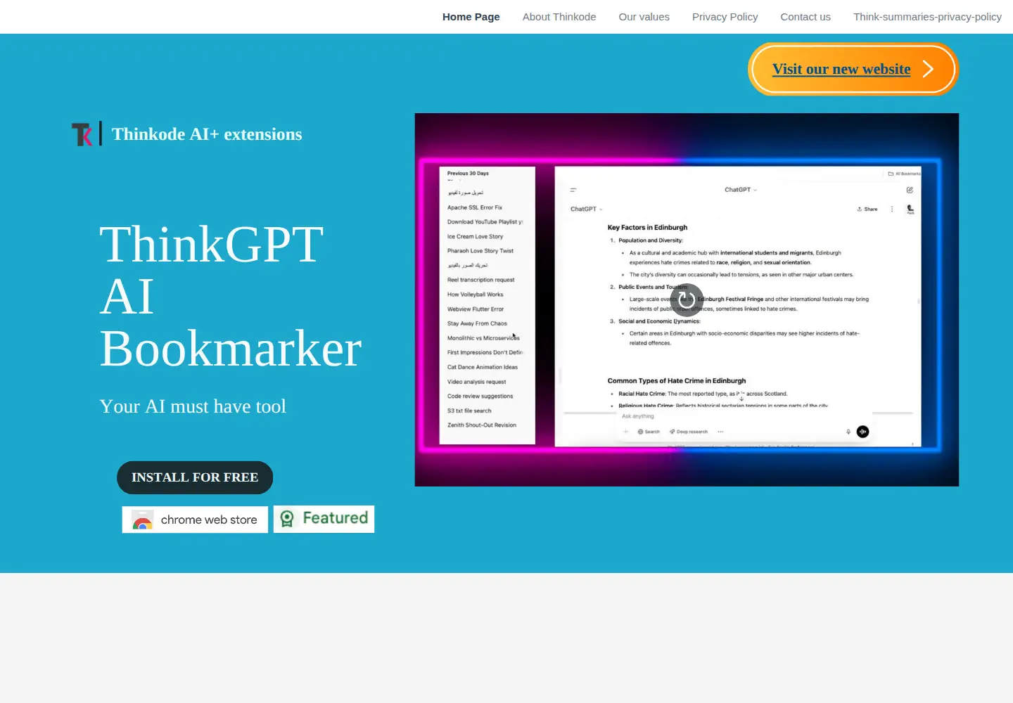 Screenshot of thinkode.co.uk