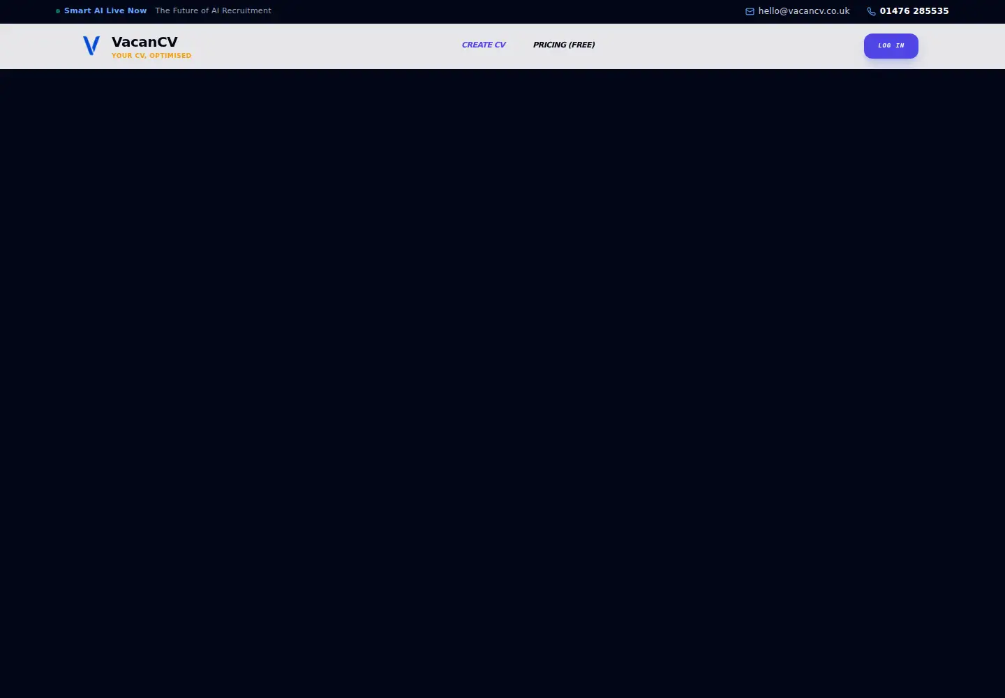 Screenshot of vacancv.co.uk