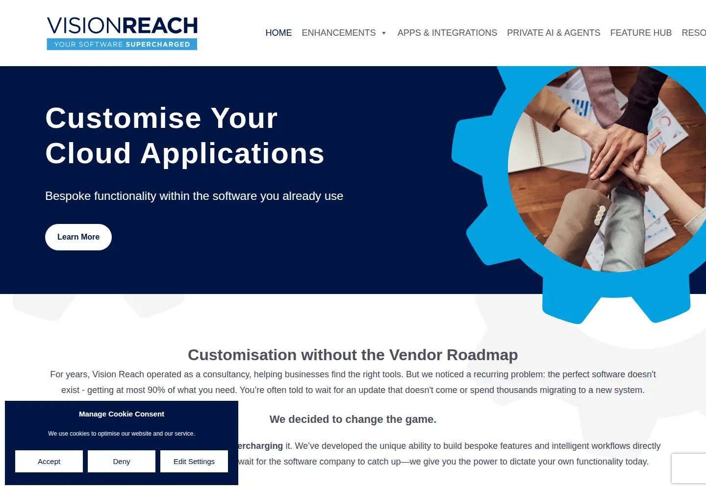 Screenshot of visionreach.co.uk
