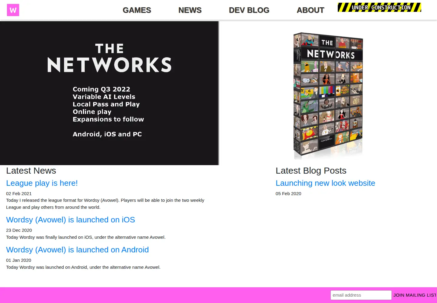 Screenshot of wheelergames.co.uk