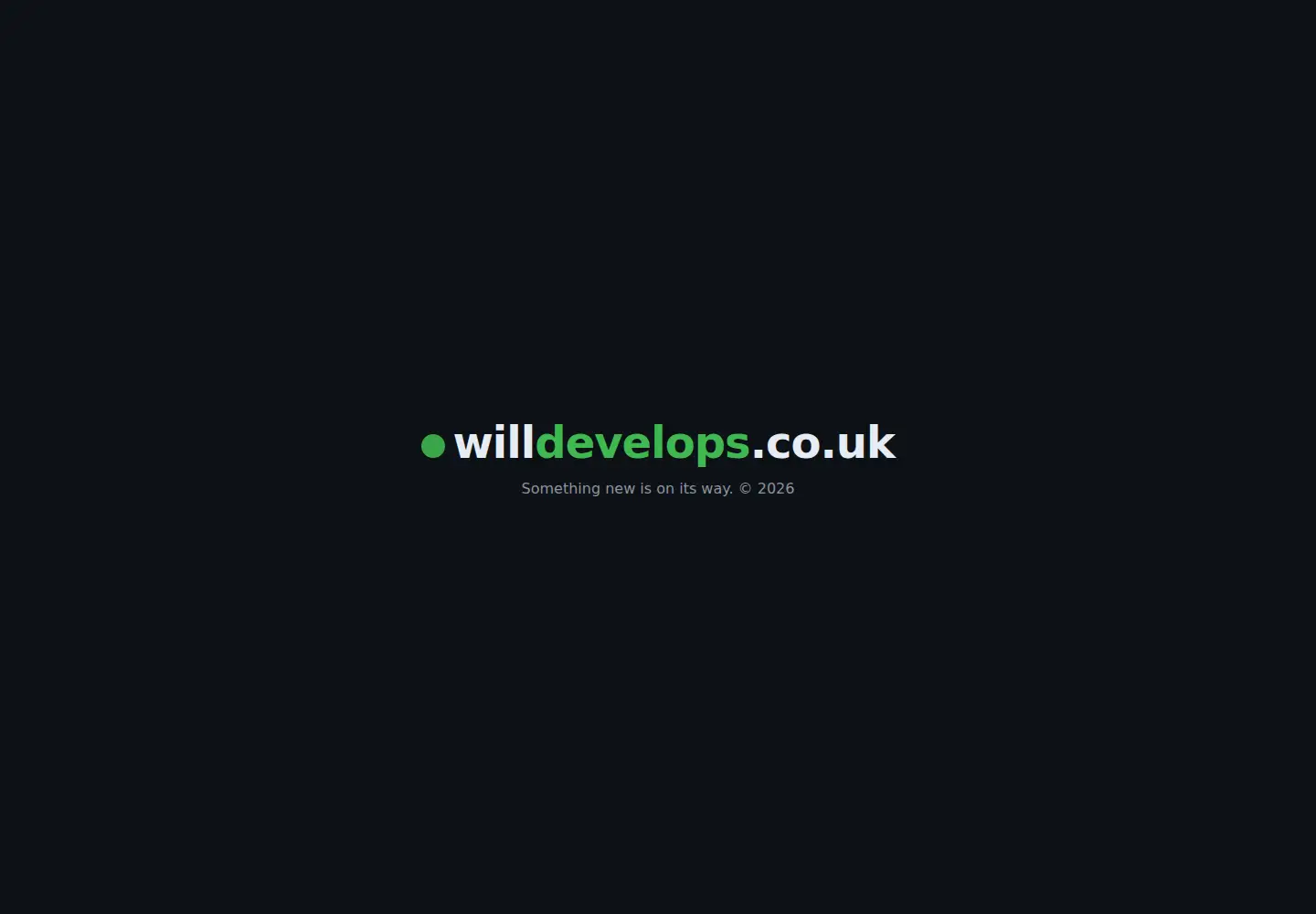 Screenshot of willdevelops.co.uk