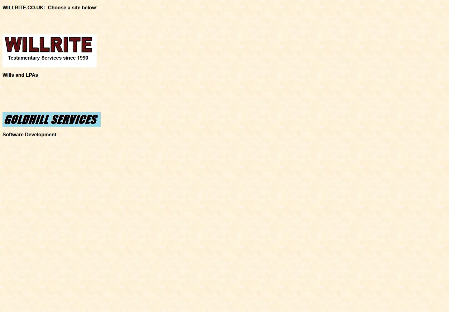 Captured homepage of willrite.co.uk in the current scan