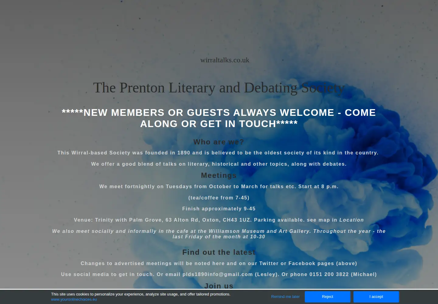 Screenshot of wirraltalks.co.uk