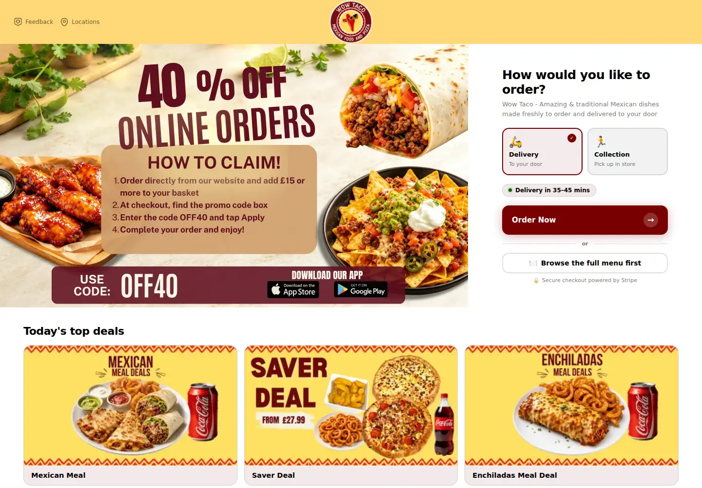 Screenshot of wowtaco.co.uk