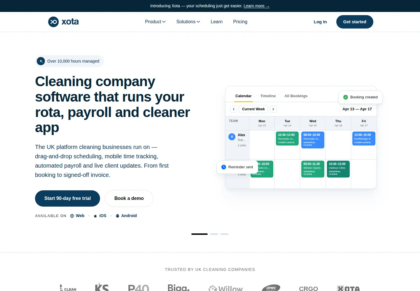 Screenshot of xota.co.uk