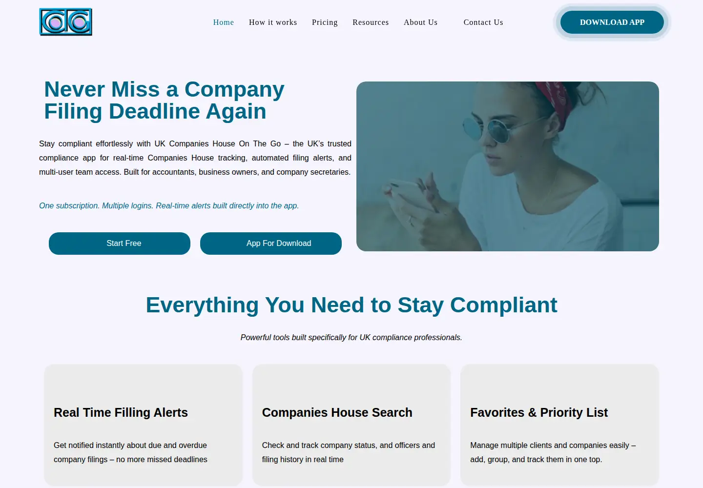 Captured homepage of companiesonthego.uk in the current scan