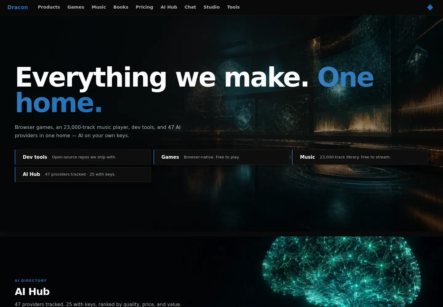 Captured homepage of dracon.uk in the current scan
