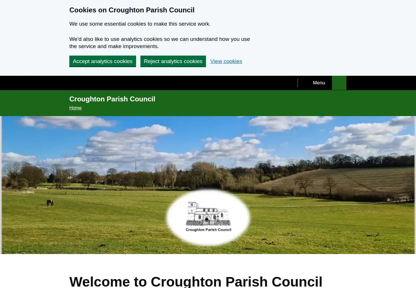 Screenshot of croughtonparishcouncil.gov.uk