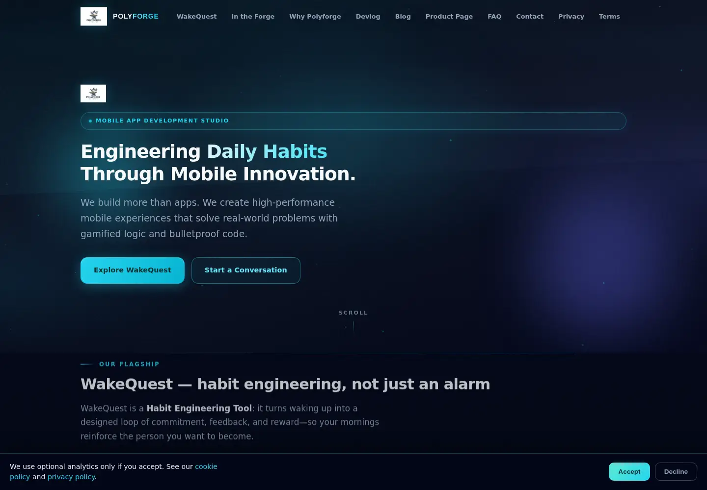 Screenshot of polyforgestudios.uk