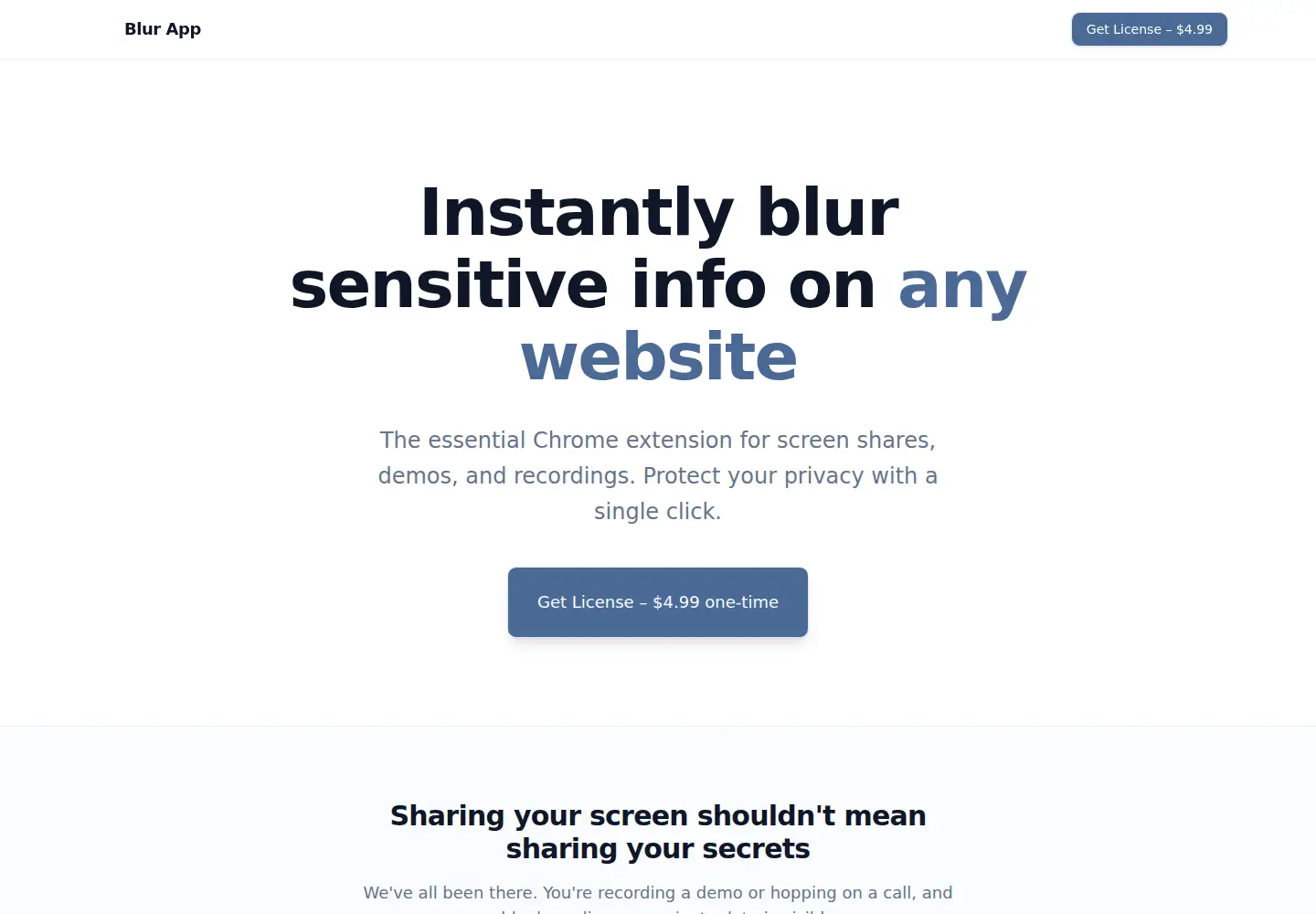 Screenshot of blurapp.us