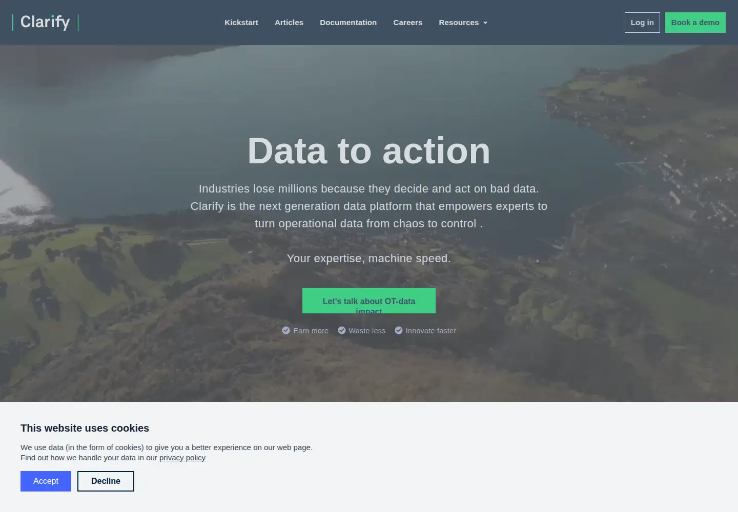 Screenshot of clarify.us