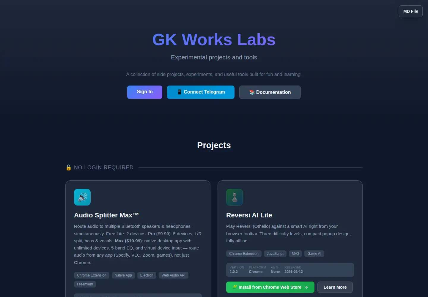 Captured homepage of gigade.us in the current scan