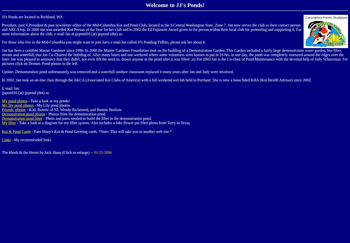 Screenshot of jjspond.us