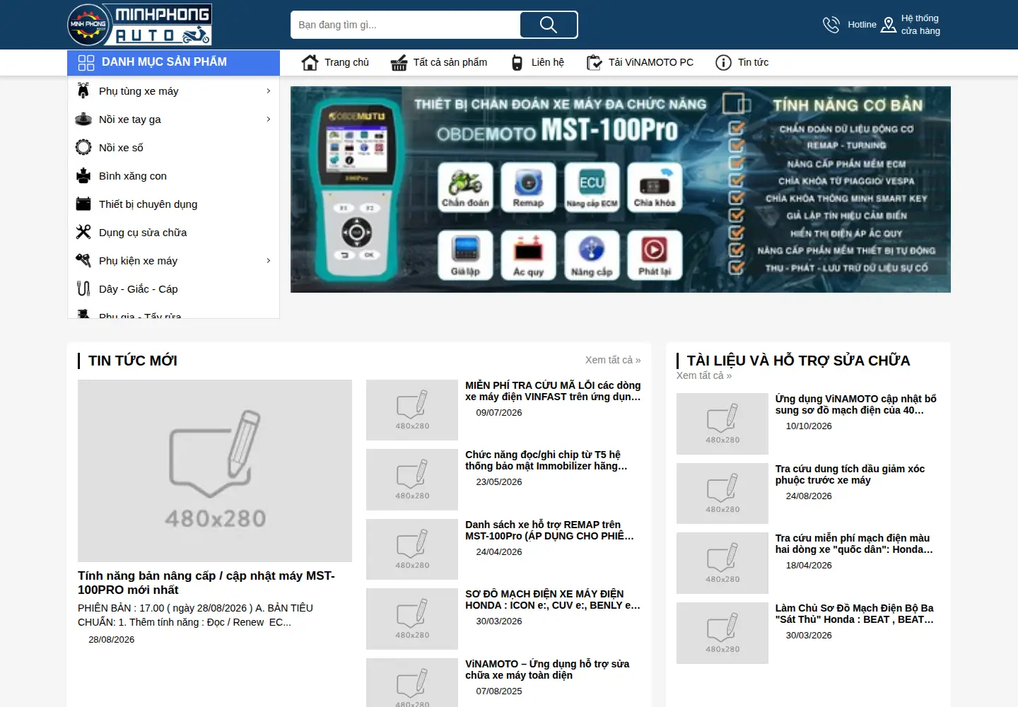 Screenshot of congtyminhphong.vn