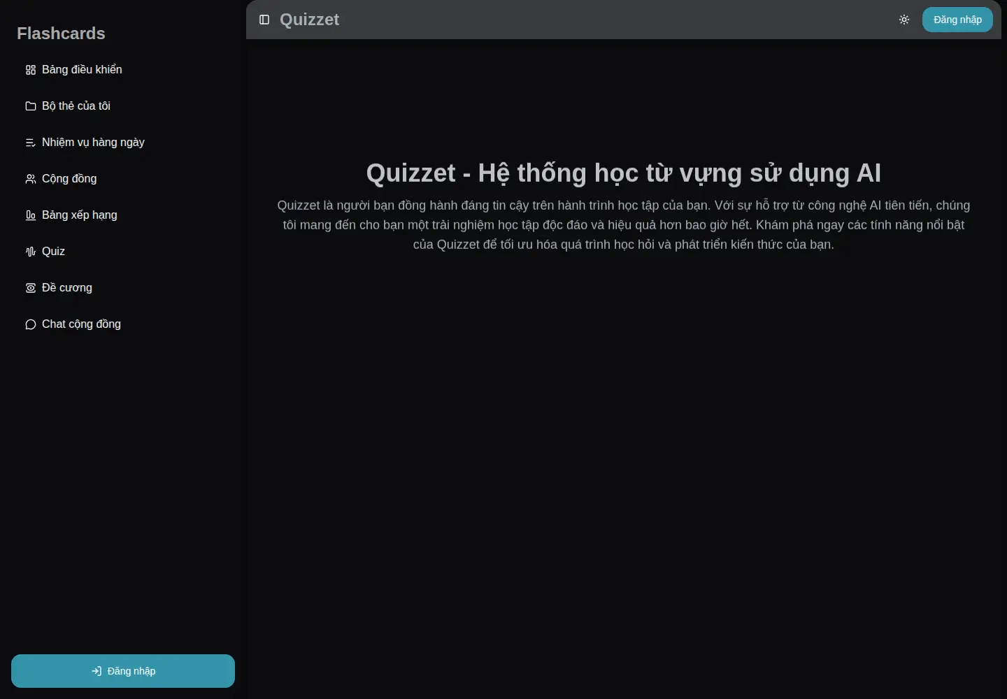 Screenshot of quizzet.id.vn