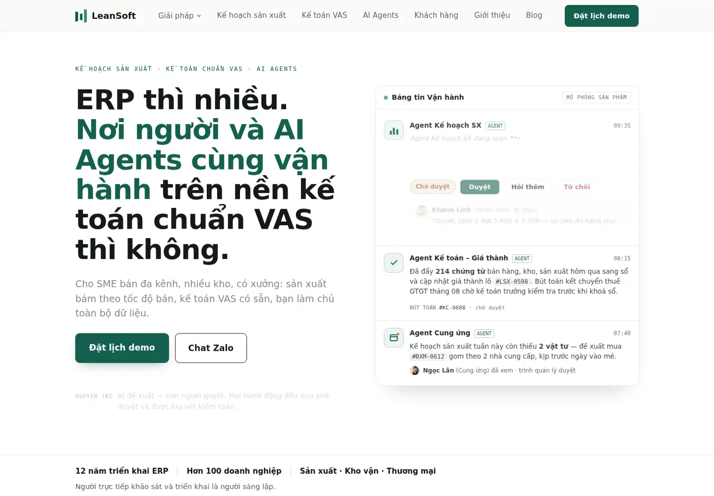 Screenshot of leansoft.vn
