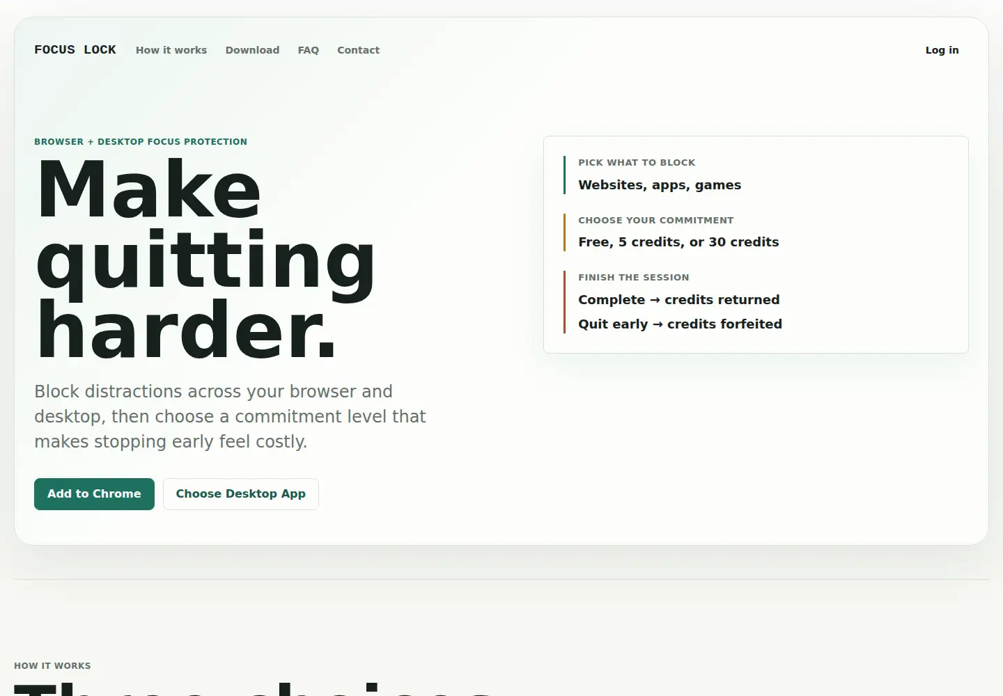 Captured homepage of focuslock.work in the current scan