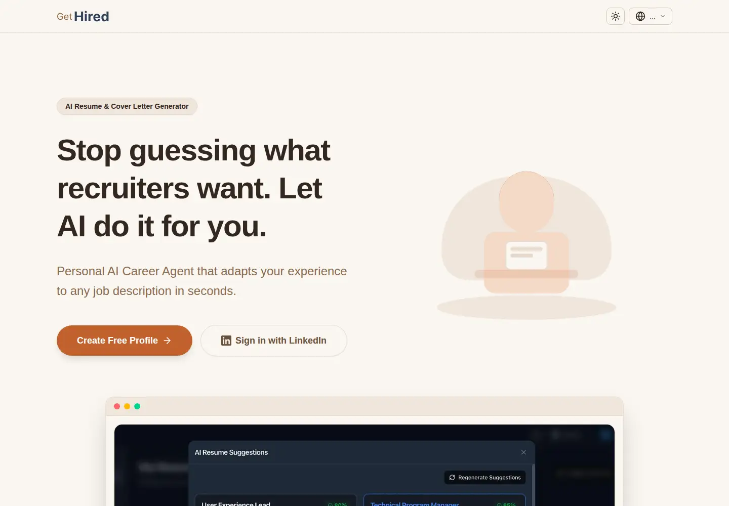 Screenshot of gethired.work