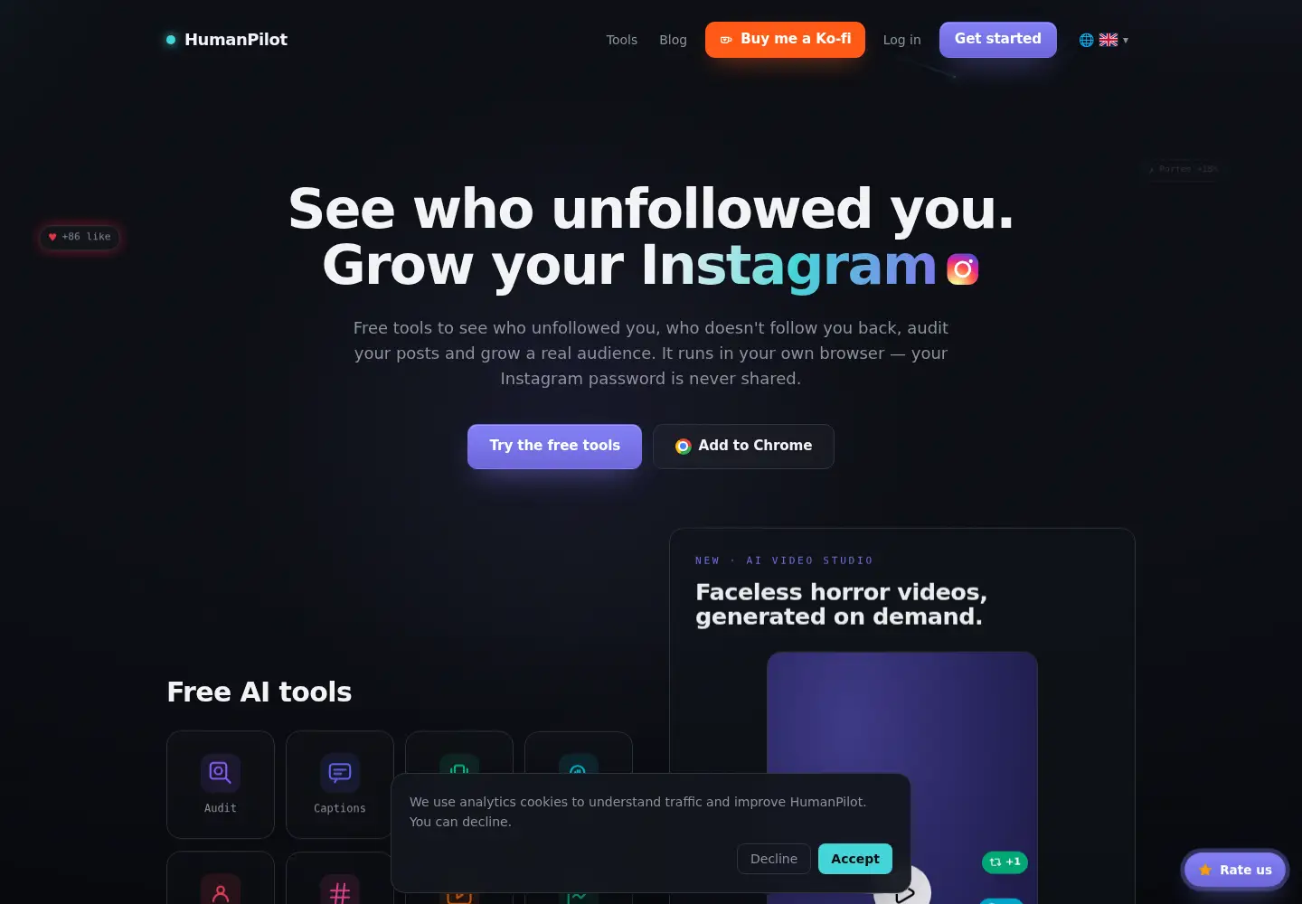 Screenshot of humanpilot.work