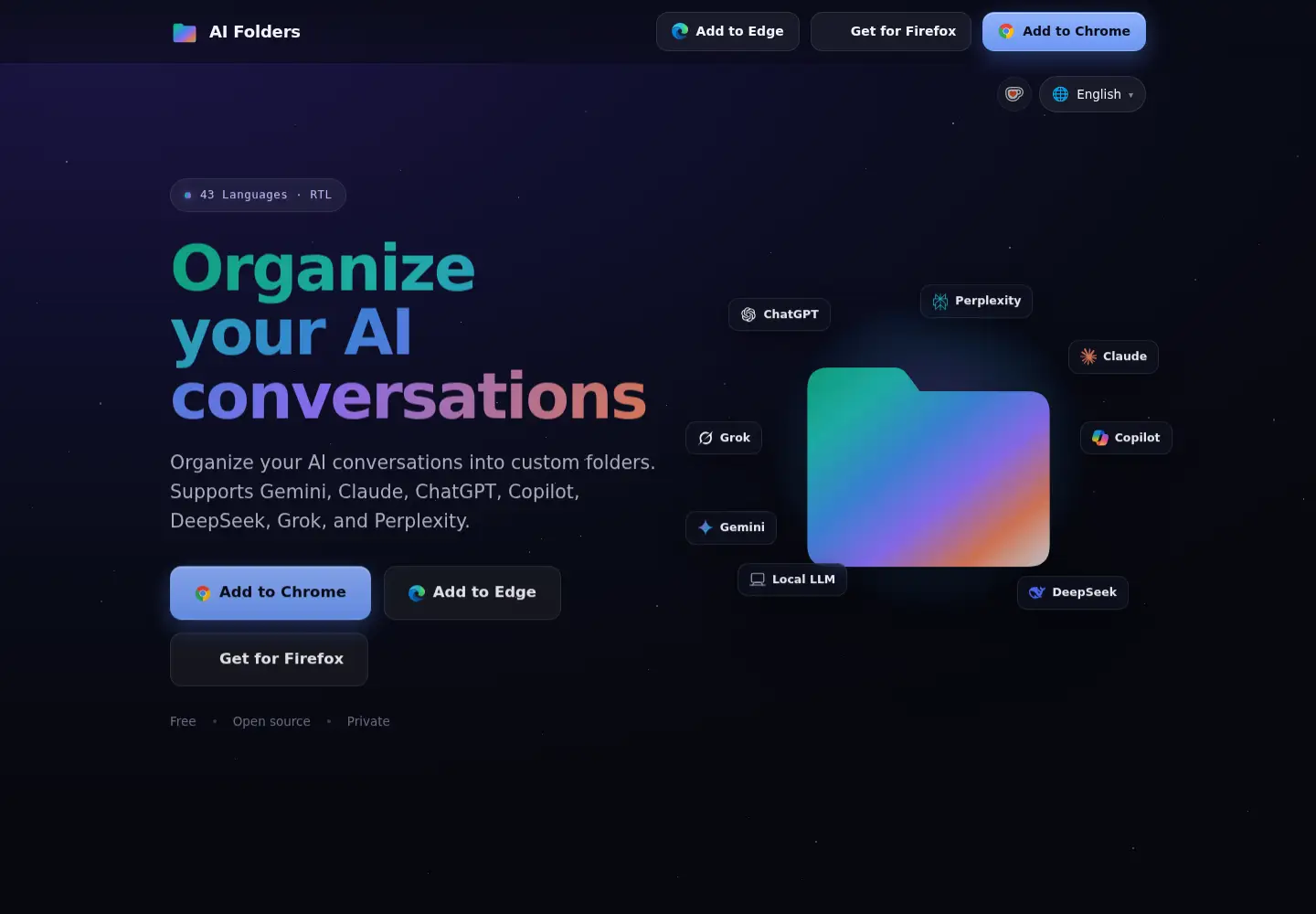 Screenshot of aifolders.xyz