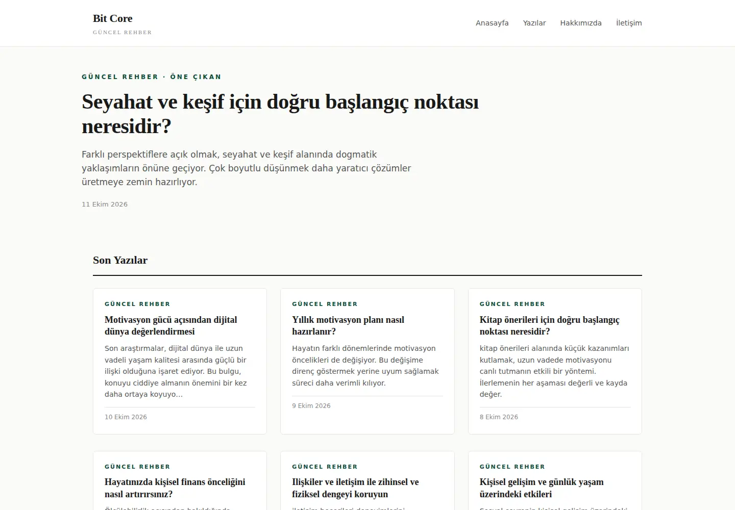 Captured homepage of bit-core.xyz in the current scan