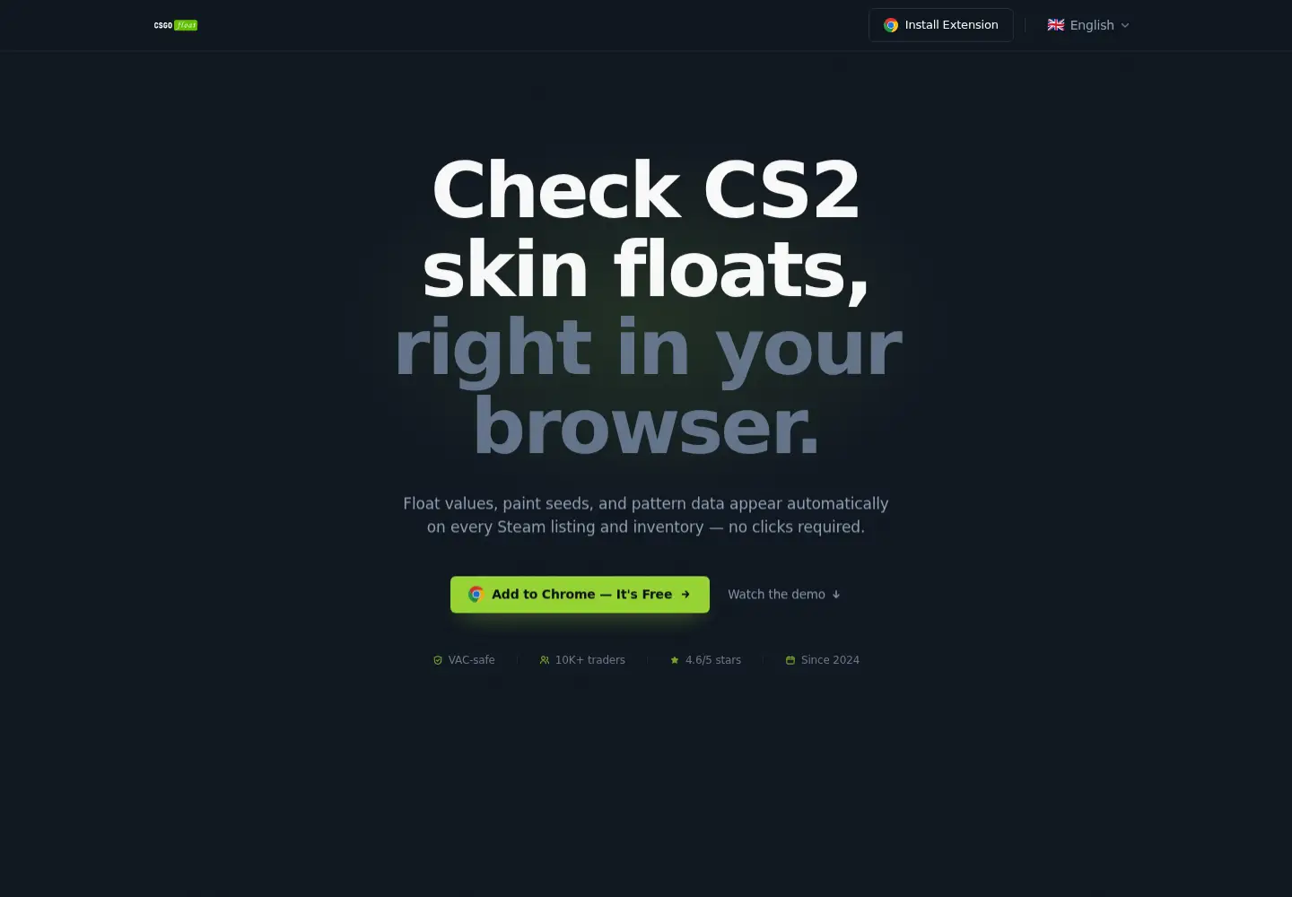 Screenshot of csgofloat.xyz