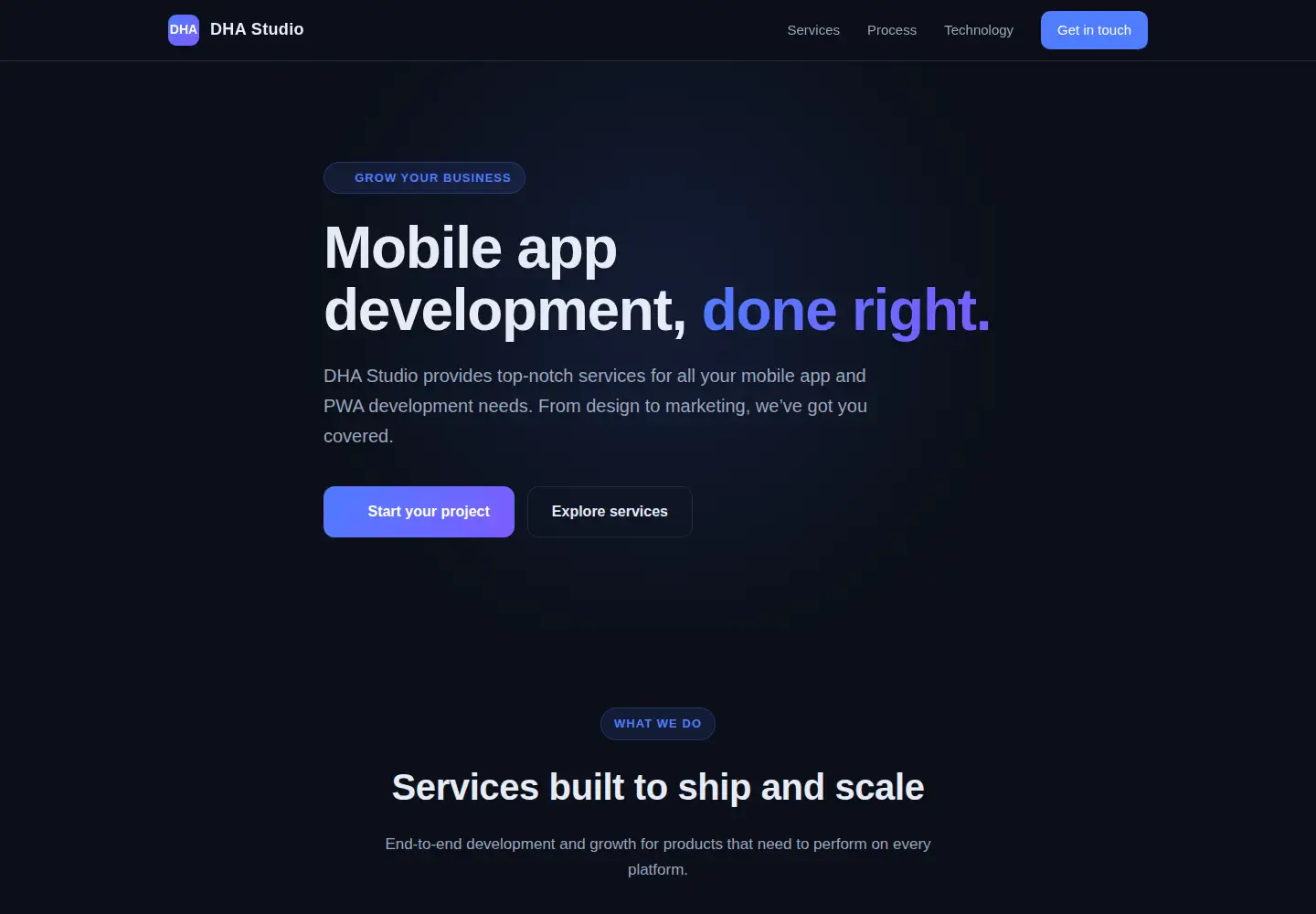 Screenshot of dhastudio.xyz