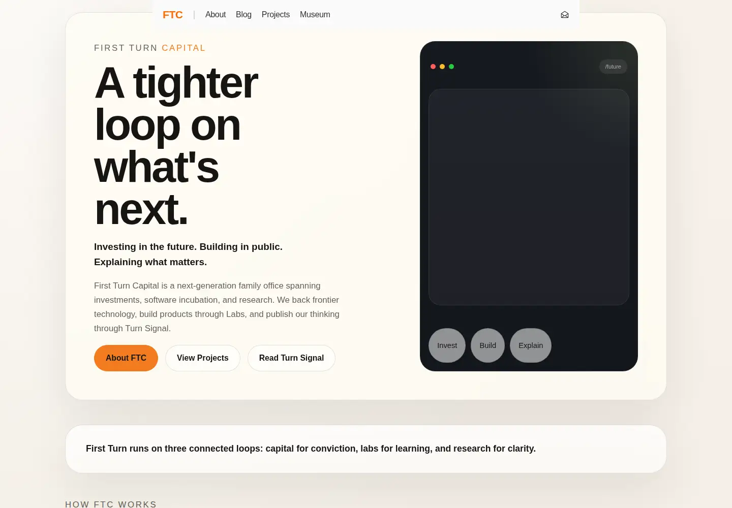 Screenshot of firstturn.xyz