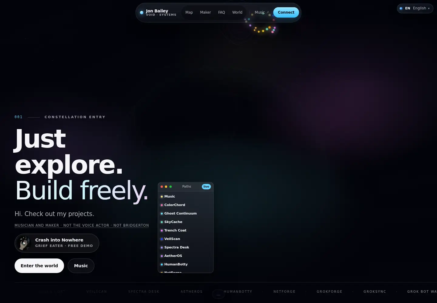 Screenshot of jonbailey.xyz