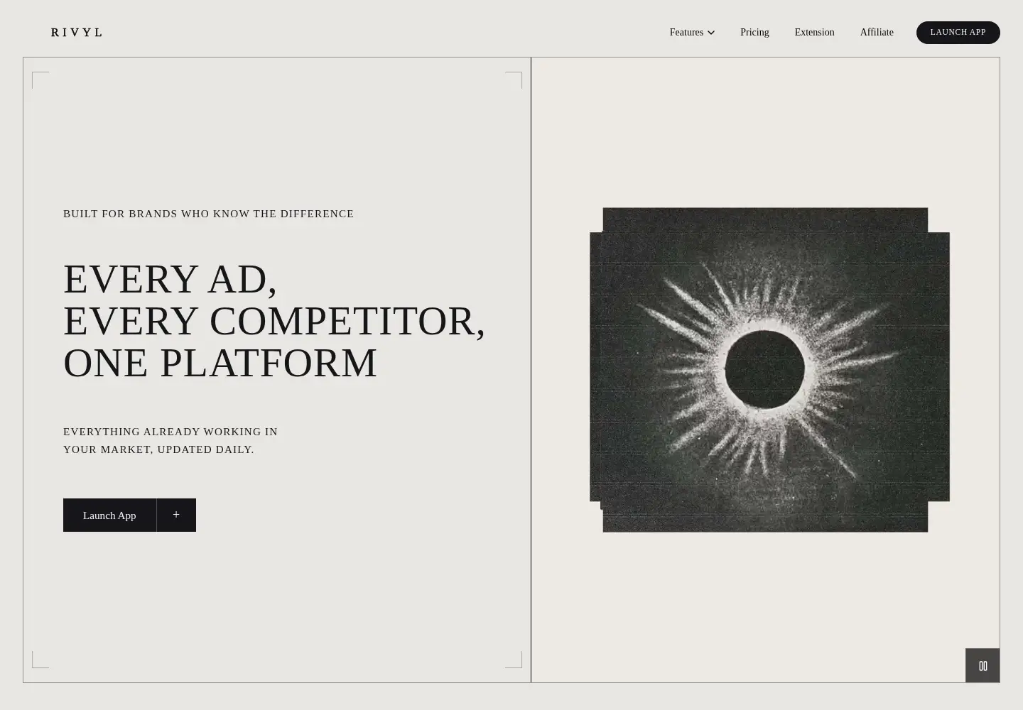 Captured homepage of rivyl.xyz in the current scan