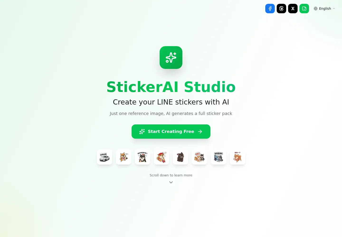 Screenshot of stickerstudio.xyz