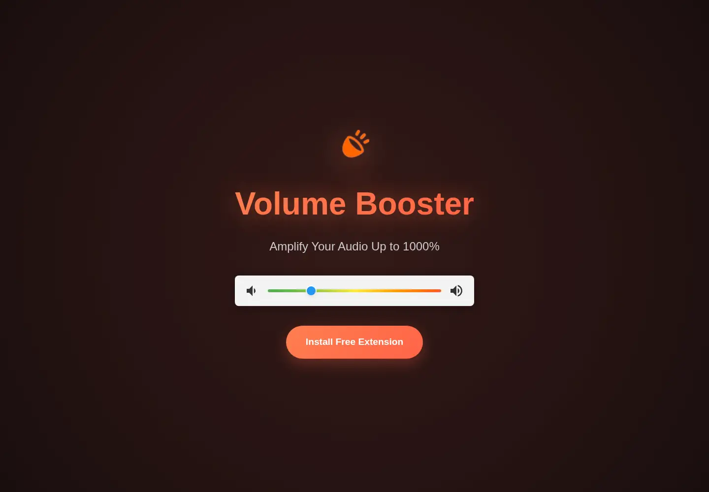 Captured homepage of volumebooster.xyz in the current scan