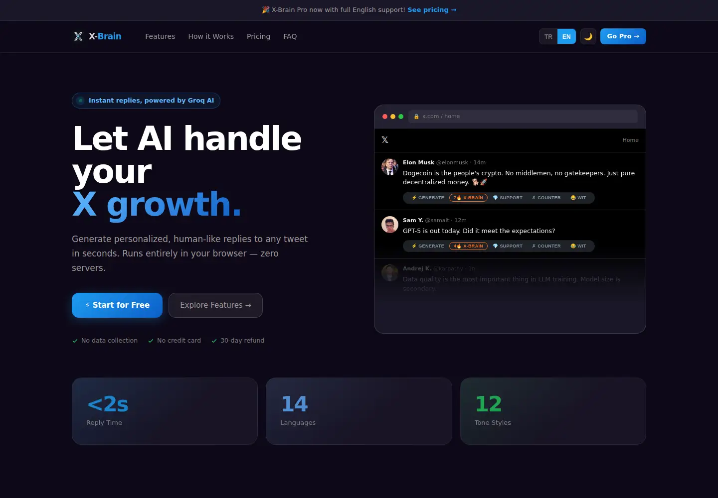 Screenshot of x-brain.xyz